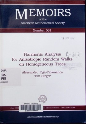 Harmonic analysis for anisotropic random walks on homogeneous trees Alessandro F