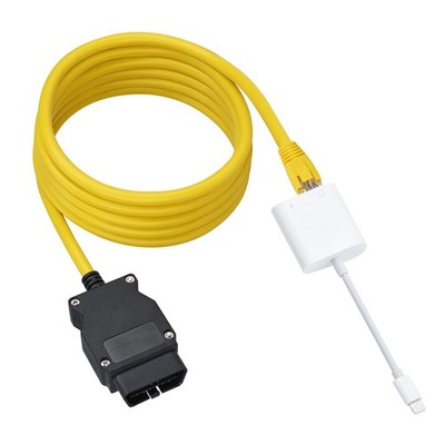 Lightning to Ethernet, 2 in 1 to OBD2,ENET Rj45 Cable ethernet Connector Tool...