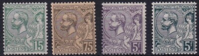 MONACO - 1920/21 Bildnisse von Prinz Albert I. - (338/C6)