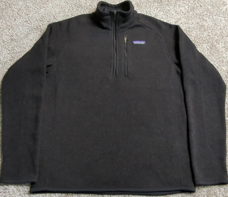 Patagonia Better Sweater 1/4 Zip Fleece Pullover Jacket Outdoor Charcoal Small