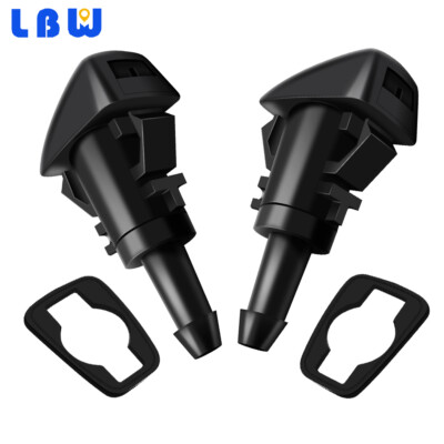 Pair Of Front Windshield Washer Nozzles For Chrysler PT Cruiser 2001-2010 – Plastic Insert Type With Grommets