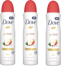 Dove Go Fresh Apple & White Tea Antiperspirant Deodorant Spray 150 ml (3 Pack)