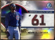 2023 Bowman Kevin Alcantara Scouts Top 100 #BTP-61 Chicago Cubs