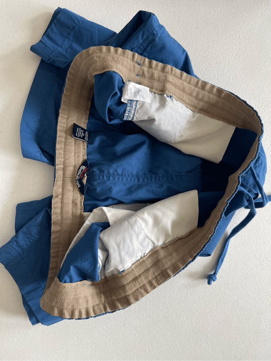 Chaps Blue Drawstring Pull Up Shorts Size XXL 100… - image 6