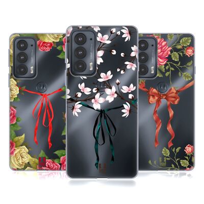 HEAD CASE DESIGNS RIBBON AND FLORALS SOFT GEL CASE FOR MOTOROLA PHONES 2