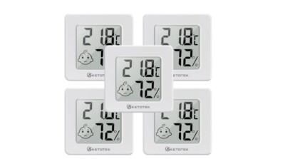 KETOTEK Digital Mini Hygrometer Thermometer Innen 5er Set