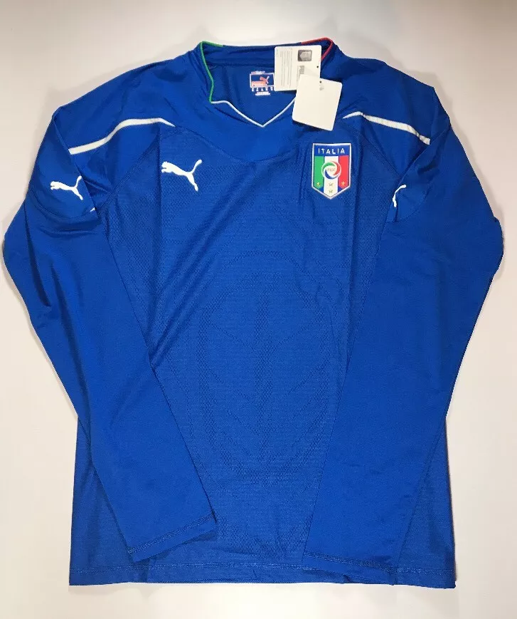 Italy 2010 12 Puma Long Sleeve Player Issue Home Jersey Maglia