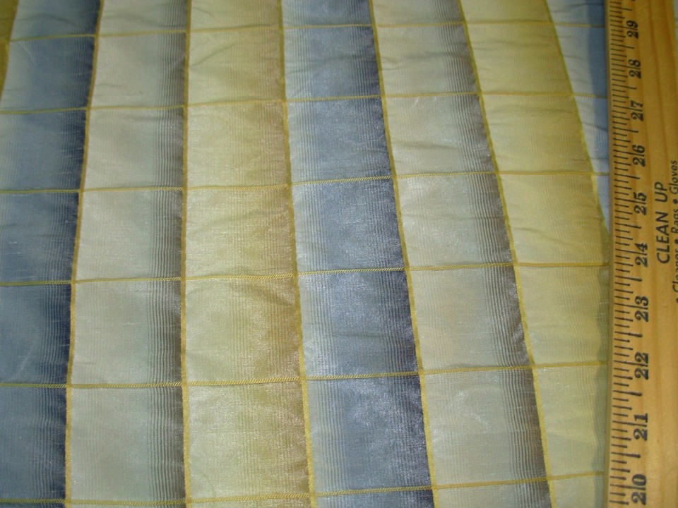 5 YDS~FAUX SILK INKLING PLAID SLATE DRAPERY UPHOLSTERY FABRIC FOR LESS ...