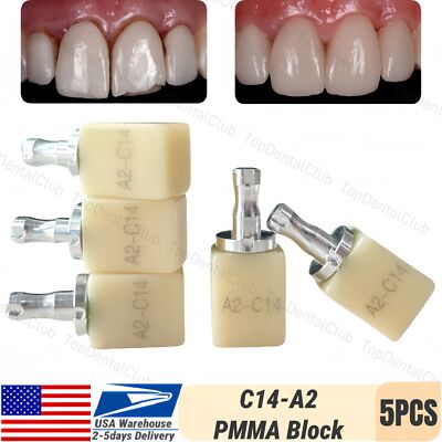 C14 A2 Dental PMMA Block Non Firing CAM CAD CEREC Milling Sirona Free Sinter