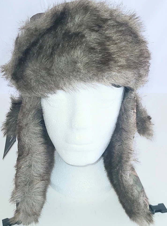 Tru Fit Camouflage Aviator Trapper Hat Fur Lined One Size Unisex NWT - Image 2 of 4