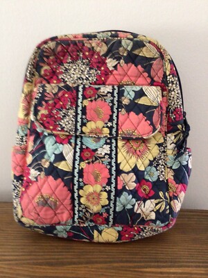 Vera Bradley Small Quilt Backpack Mod Floral Pink Good Condition