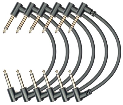 Kurrent Electric 1/4 Mono TS Guitar Effects Pedal Patch 6'' Cables