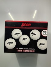 Penn 36-PK 40mm TABLE TENNIS BALLS White PING PONG 1-Star RECREATIONAL Official