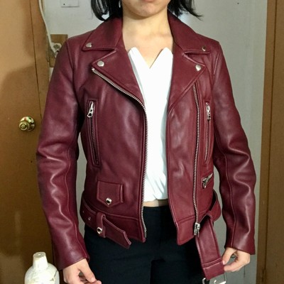 acne studios leather moto jacket