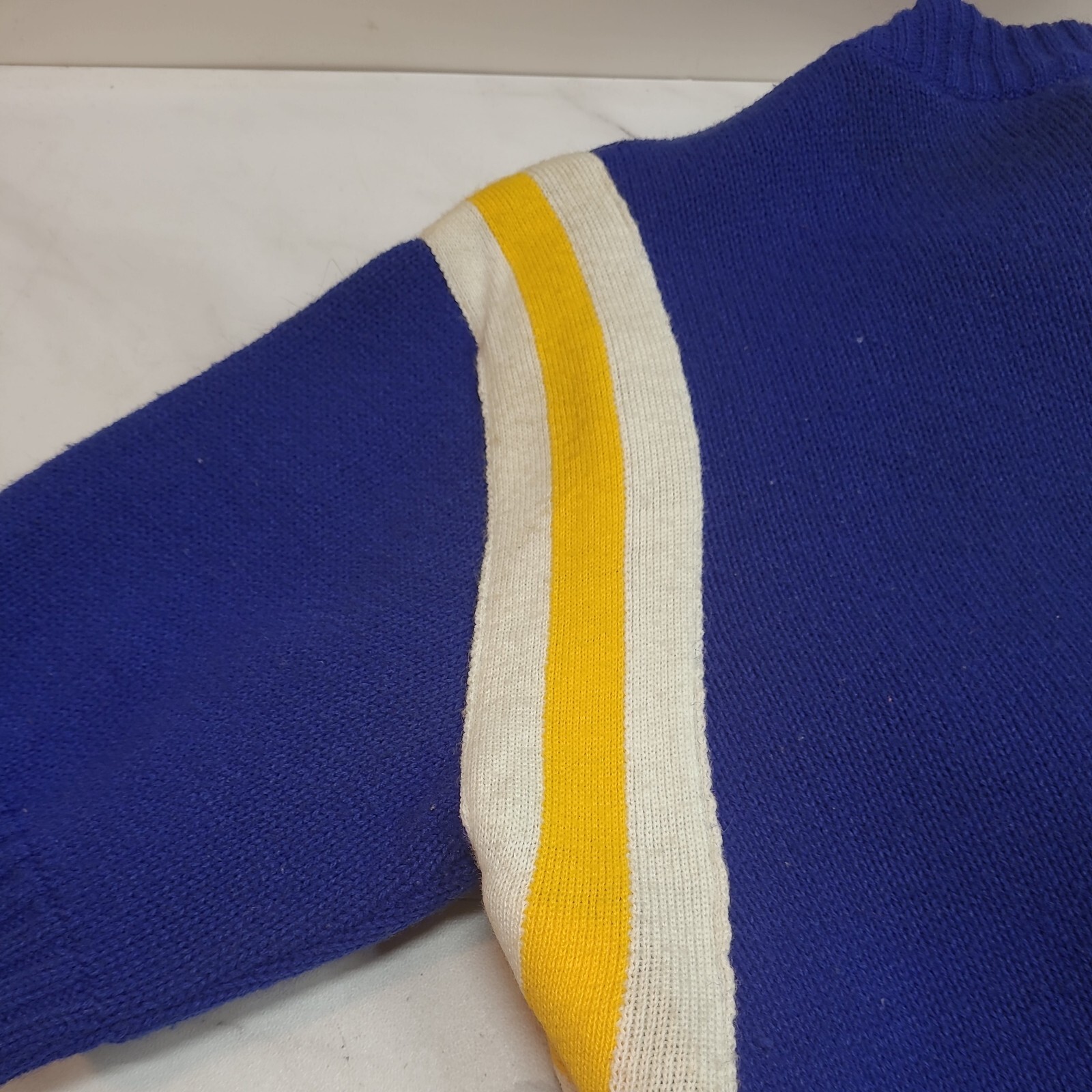 Vintage TW Cheerleader Supply Co. Blue, Yellow, White… Gem