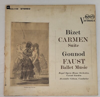 Gounod Faust Ballet Music Bizet Carmen Suite Vinyl LP RCA Victor VICS-1108 VG