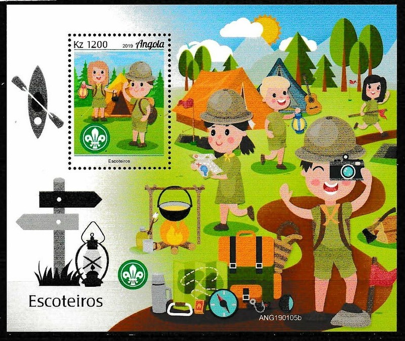 Angola 2019 Scouts MS SC# 1704 MNH Mint/Never Hinged