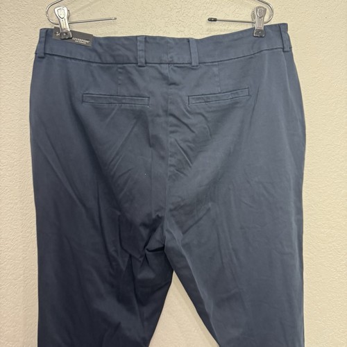 Liverpool Blue Indigo Stretch Chinos Ankle Pants Womens Size 14W Career Casual - 第 8/21 張圖片