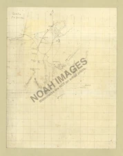 Map of Olley Creek Marietta GA c1864 12x16