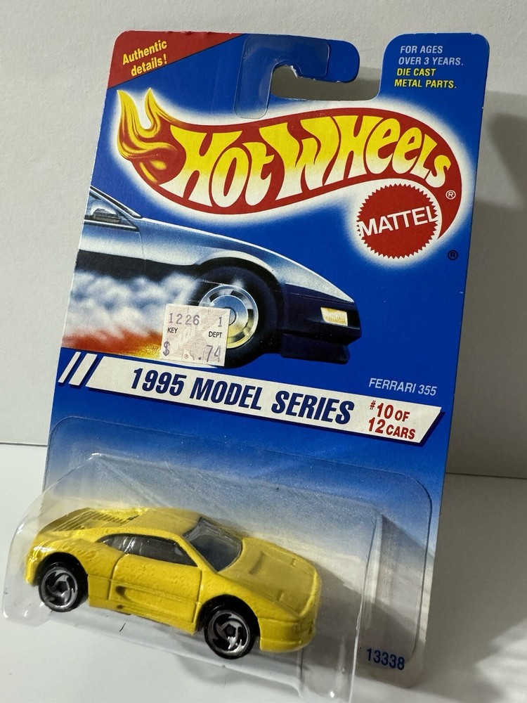 1994 hotwheels 1995 model series ferrari 355 yellow