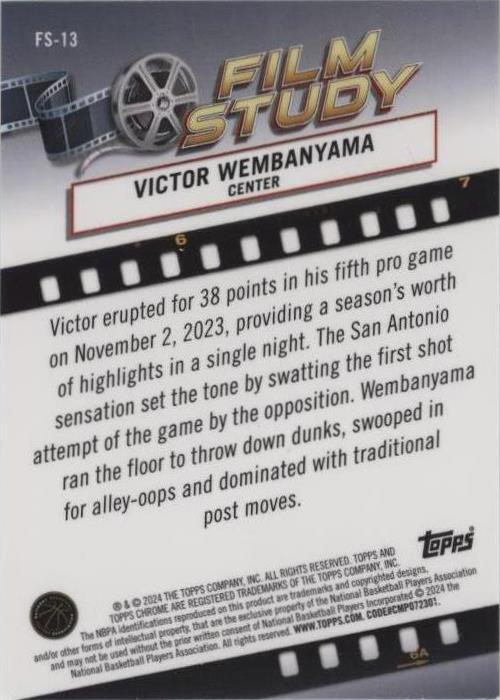 2023-24 Topps Chrome - Victor Wembanyama #FS-13