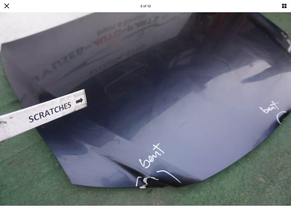 w/ damages 2018 2019 LEXUS LS500 LS500h LS 500 HOOD OEM  - Image 3 of 4