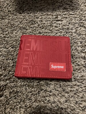 red supreme wallet