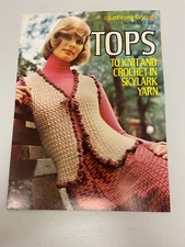 KNITTING COLUMBIA MINERVA TOPS TO KNIT AND CROCHET IN SKYLARK YARN LEAFLET 2551