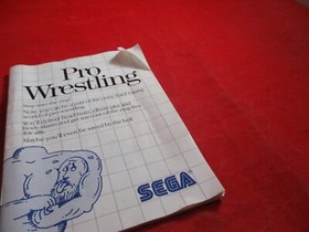Pro Wrestling (Sega Master System, 1986) COMPLETE w/ Box manual game WORKS! #L1