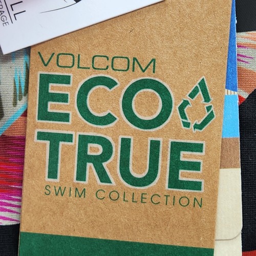 Volcom Bikini Bottoms Womens Size M Eco True Floral Print Swimsuit Full Coverage - Picture 7 of 7