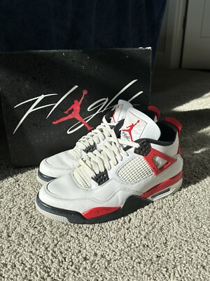 Size 10.5 - Jordan 4 Retro Mid Red Cement White/Fire