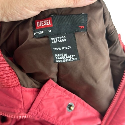 Diesel puffer vest pink red gorp core hiking mountains fall outdoors sz M - Picture 15 of 15