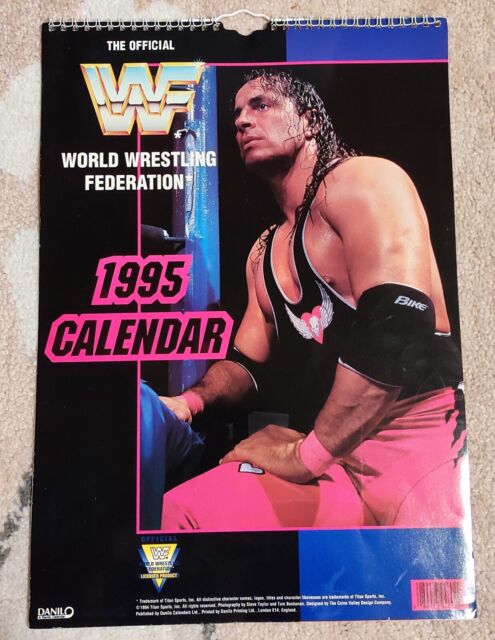 WWF Wrestling Kalender 1995 Calender Wandkalender Undertaker Bret Hart WWF Wrestling Kalender 1995 Calender Wandkalender Undertaker Bret Hart