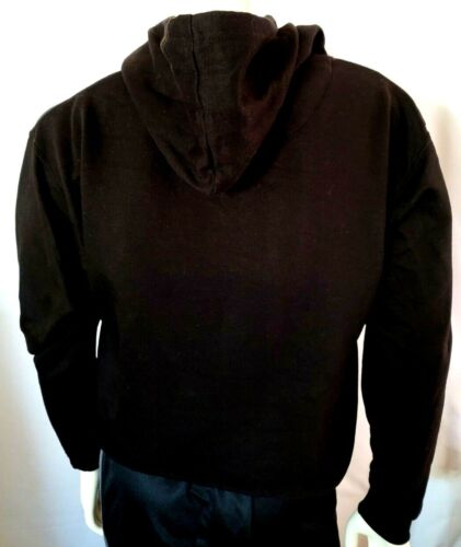 AUTHENTIC NEW WORLD INDUSTRIES SKATEBOARD LOGO BLACK PULLOVER HOODIE SWEATSHIRT - Picture 3 of 4