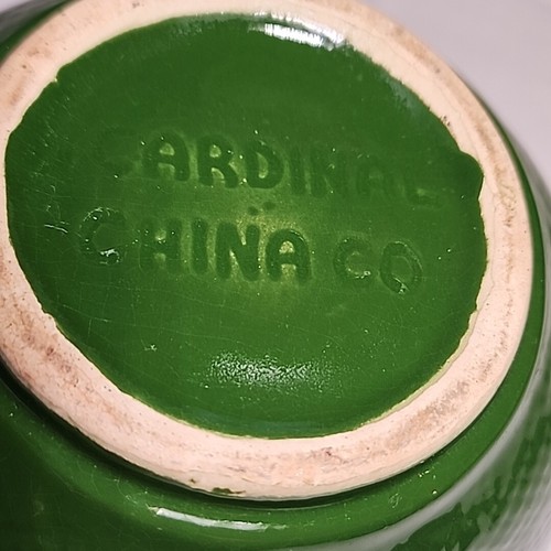 Vintage Cardinal China Co grüne Sauciere & Öl Fettabscheider MCM Keramik 1950er - Bild 5 von 16