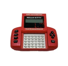 Vintage Hello Kitty Pink Handheld Device w/ Keyboard Chat Organizer Game Sanrio