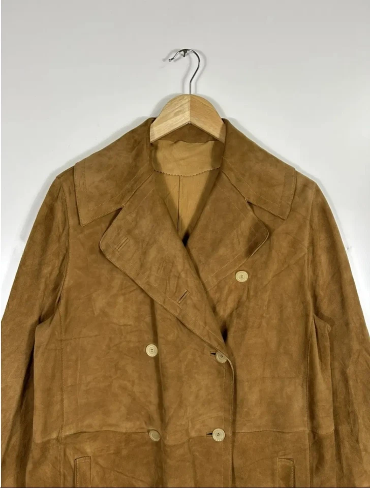 Loewe 🔥 Old Money Loewe Leather Double Breast Coat Jacket - Image 4 of 4