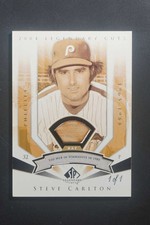 2004 SP Legendary Cuts Steve Carlton #110 Significant Fact Bat Relic 1/1 DV708
