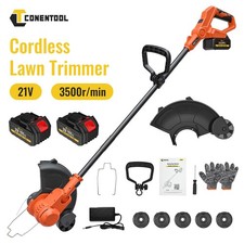 Heavy Duty Cordless Weed Trimmer Electric Lawn Edge Cutter Garden 4000mAh*1/2 UK