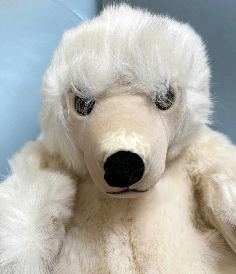 1988 Avanti плюшевый белый медведь детеныш - на аплодисменты/Jockline (Италия) - #11093 - 13,5" - Изображение 2 из 4