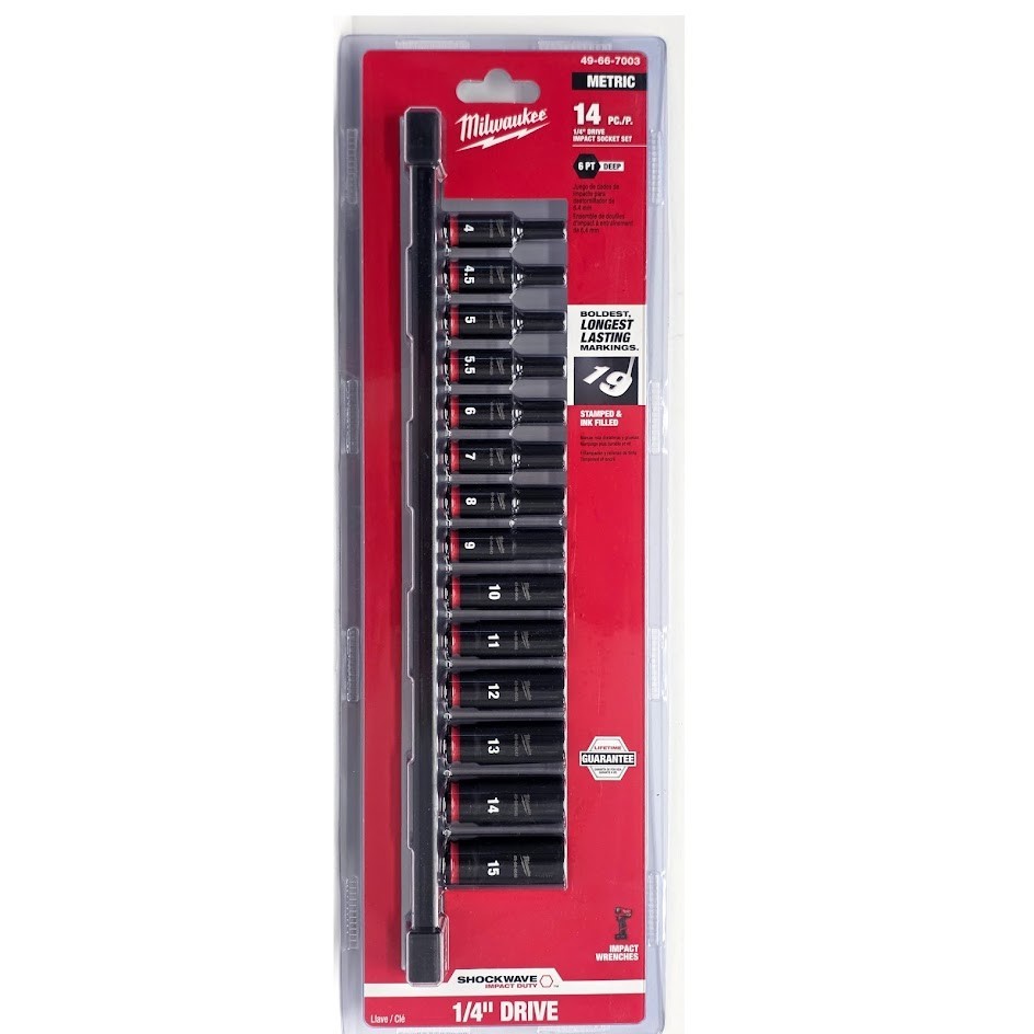 Milwaukee 49-66-7003 14PC SHOCKWAVE Impact Duty 1/4