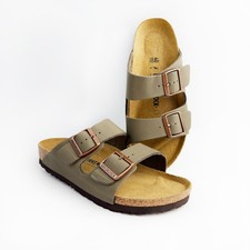 Birkenstock Arizona Birkibuc Cork-Latex Footbed Sandals Women  s Shoes - Stone