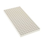 1x Lego Bau Platte B-Ware abgenutzt 10x20x1 weiß ohne Bodenröhren 700eX