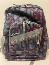 LL Bean Deluxe Book Bag Print IV 505445 Back Pack Large Backpack