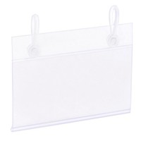 50 X Etikettenhalter Mit AufhäNgeschnalle 80X55Mm Klar Kunststoff FüR Drahtregal