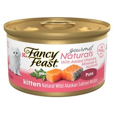Purina Fancy Feast Kitten Grain Free Pate Wet Food Wild Alaskan Salmon 12x3oz