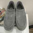 SKECHERS MENS SLIP ON SIZE 10.5 MEDIUM GREY HARDLY WORN — photo 1