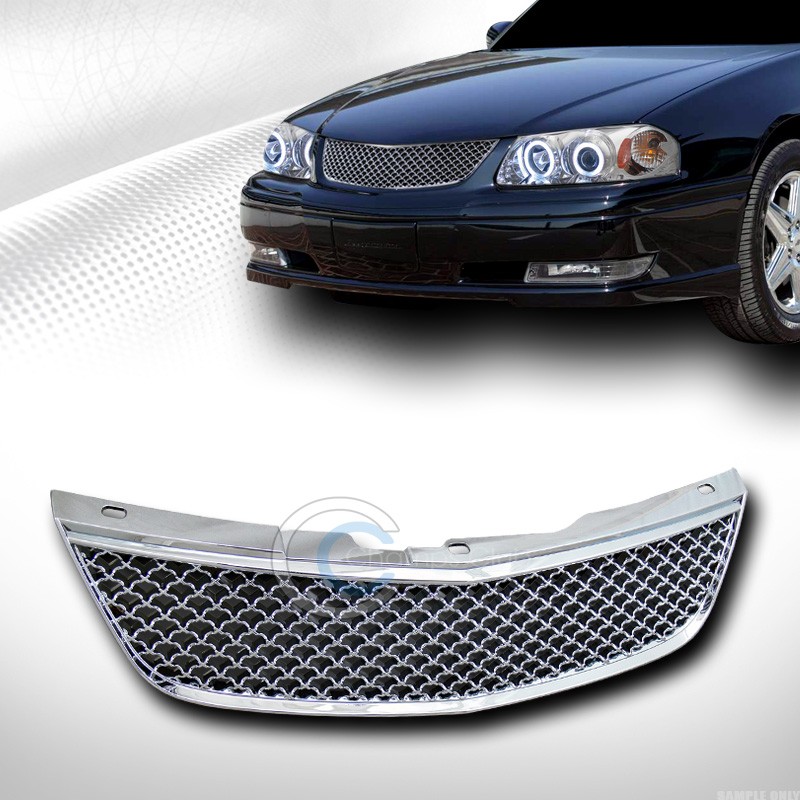 2000-2005 Chevy Impala Chrome ABS Mesh Grille Insert for Hood & Bumper