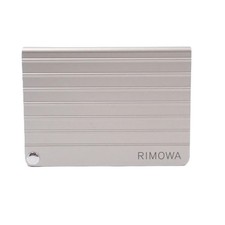 Rimowa Business Card Holder Case Light Aluminum Silver And Green Made In Italy