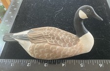 Signed Folk Art Canadian Goose Carving Bob Lee Eaton NH 1992 5.5”
